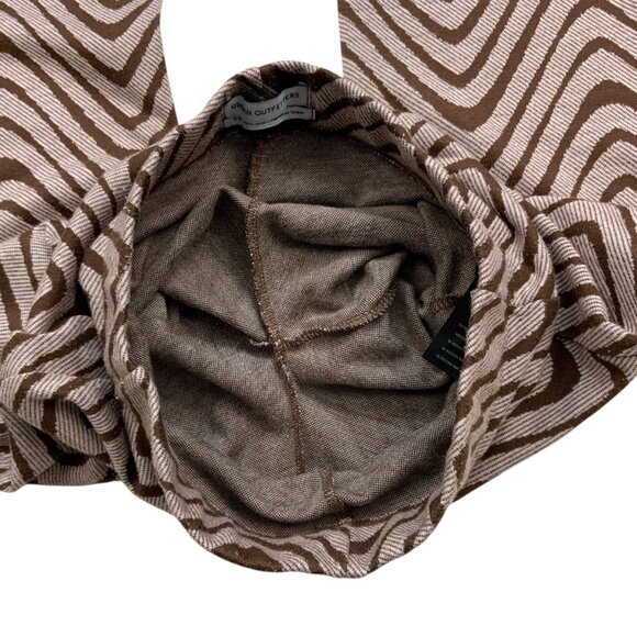 Urban Outfitters UO Bryn Pull-On Flare Pant S Brown Striped High Rise Retro Fall - Picture 6 of 12